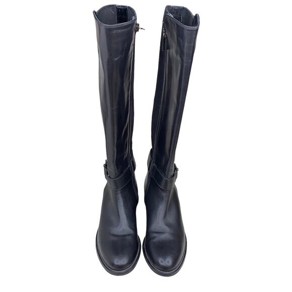 Aquatalia Women's Black Leather 2 Tone Riding Boots Size 5.5 - Picture 7 of 12